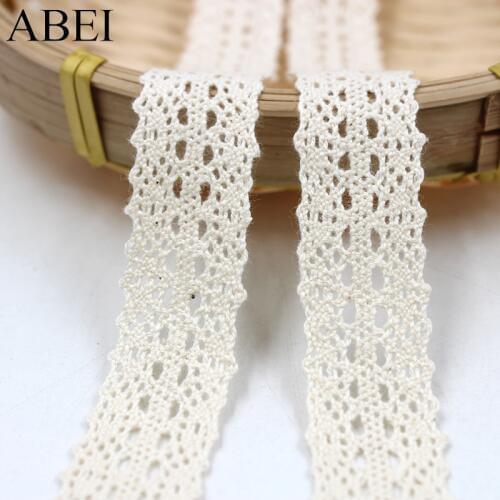 2cm 10yards/lot Cotton Lace Trims DIY Cotton Fabric Material Handmade Sew Sofa Garments Curtain Table Clothes Edge Decoration