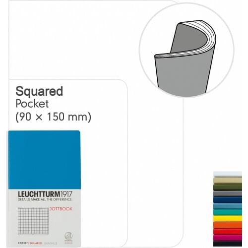 Leuchtturm1917 Jottbook, Pocket (A6), Soft Cover, 60 Numbered Pages - Squared
