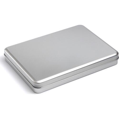A5 Metal Rectangular storage box 7inch 8 inch Tablets DIY blank Tin organizer case organizador caixa organizadora Casket