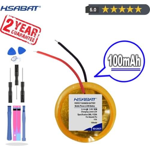 New Arrival [ HSABAT ] 100mAh Replacement Battery for Apple Airpods Pro headphone airpods pro replacement battery 1154-100mAh
