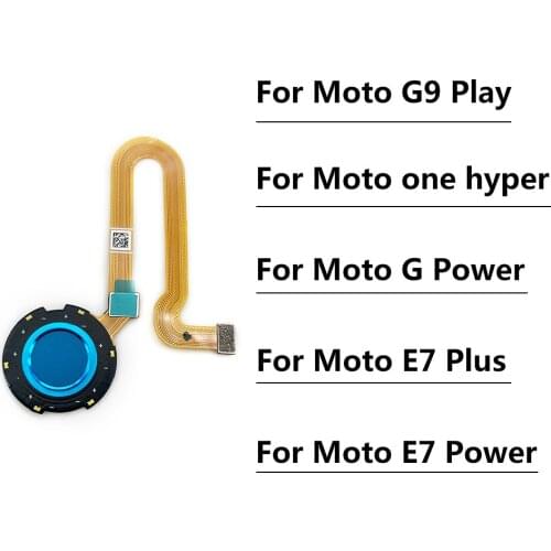New Fingerprint Sensor Scanner Touch ID Connector For Moto G9 Play One Hyper G E7 Power Plus Home Button Replacement Parts