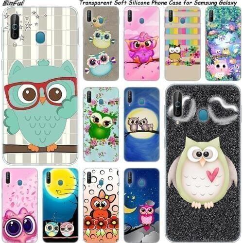 Hot Colorful sweet owl Silicone Case For Samsung Galaxy A80 A70 A60 A50 A40 A40S A30 A20E A2CORE M40 Note 10 Plus 9 8 5 Fashion