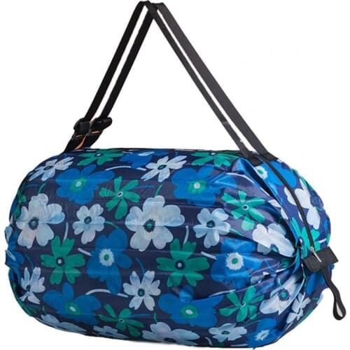 Foldable Reusable Eco-friendly Waterproof Shopping Backpacks Bag Stylish Large Capacity Nylon Handles Fashion Groceries Bag