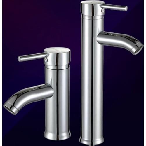 Stainless Steel Basin Faucet Bathroom Faucet Deck Mounted Sink Hot Cold Mixer Tap Single Hole Faucets for Bathroom