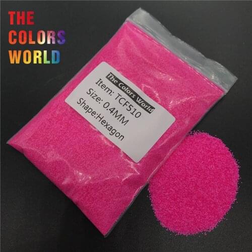 TCF510 Hexagon Shape Neon Matte Rose Carmine Color Solvent Resistant Nails Glitter Nail Art Decoration Makeup Body Glitter DIY
