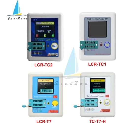 New LCR-TC2 TC-T7-H TCR-T7 LCR-TC1 Transistor Tester Multimeter Colorful Display For Diode Triode MOS/PNP/NPN Capacitor Resistor