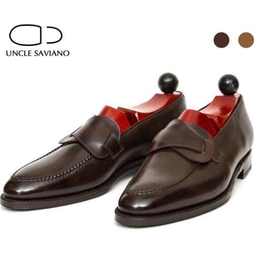 Uncle Saviano Loafer Genuine Leather Wedding Men Dress Formal Shoes Luxury Handmade Men Designer Original Casual Shoes