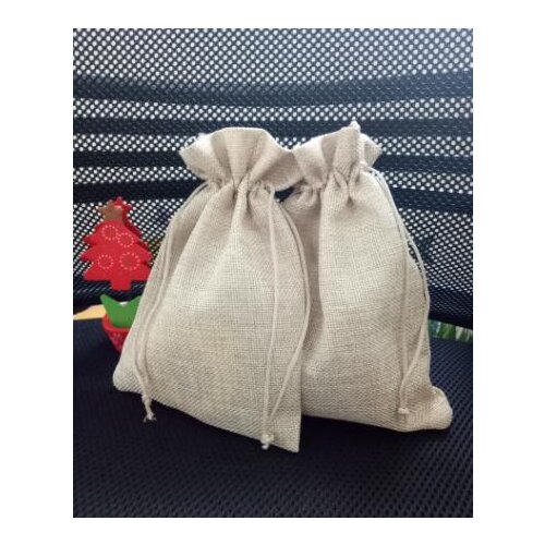 Vintage Natural Burlap gifts jute bag nylon thread drawstring bags jewelry Packaging Wedding/Party/Birthday Gift Bag Supplies