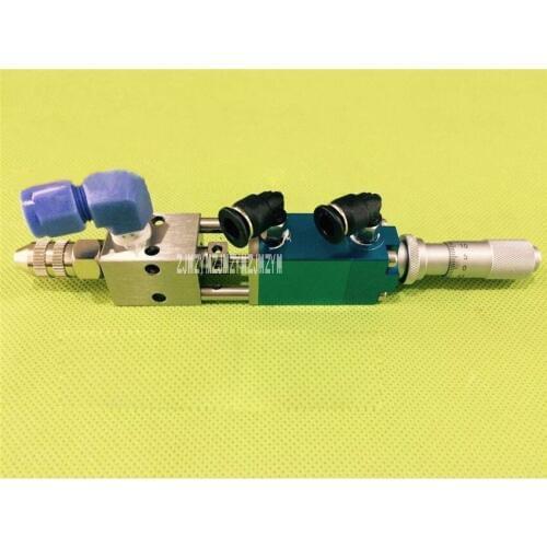 High Quality Precision Fine-tuning Thimble Dispensing Valve / Small Flow Dispensing Valve With Micrometer 4-7Kgf/cm 1/8"npt (f)
