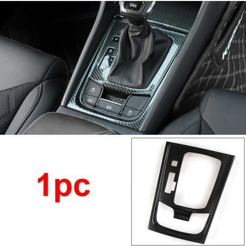 1pc Carbon fiber pattern Stainless steel for SKODA KODIAQ gear panel Decoration frame