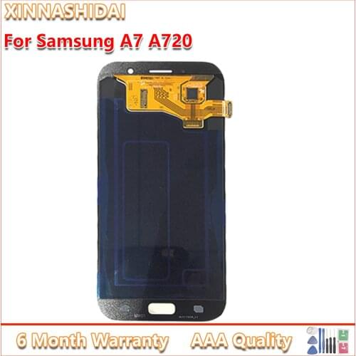 100% tested LCD Display For Samsung Galaxy A7 2017 A720 A720F SM-A720F LCD Display Touch Screen Digitizer Assembly