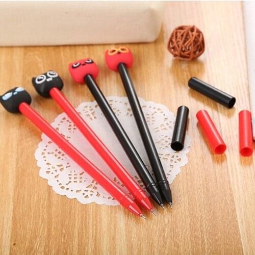 20 PCs Cartoon Cat Gel Pens Creative Student Kitten Cute Pen Learning Stationery Office Signature Pen Stationery Wholesale