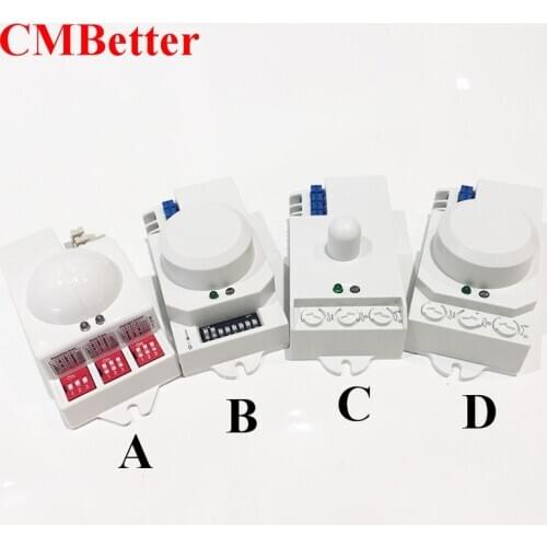 360 degree Ceiling Mounted Adjustable Microwave Motion Sensor Switch Doppler Radar Module for Lighting 220V 360 Degree