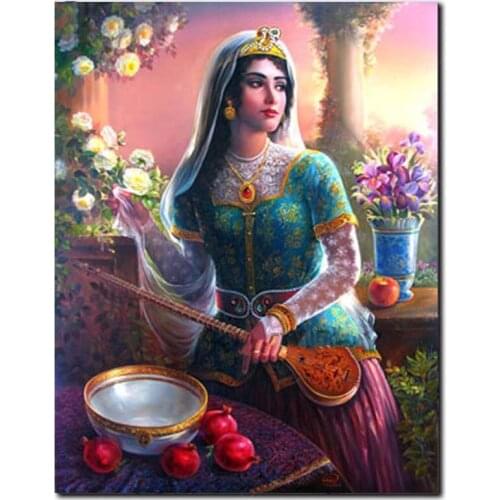 Diamond Mosaic Iran goddess,Full,square Embroidery,Diamond Painting,Cross Stitch,3D Picture Of Rhinestone hobby decor BY644