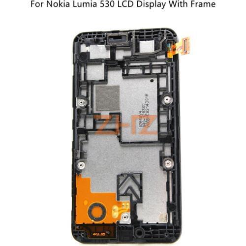 For Nokia Lumia 530 LCD Display + Frame Digitizer Screen Touch For Lumia 530 RM-1017 LCD Display Assembly Replacement Parts