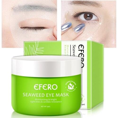 EFERO 50Pcs/box Seaweed Eye Mask Natural Whitening Moisturizing Eye Patches Remove Dark Circles Anti Age Bag Eye Wrinkle