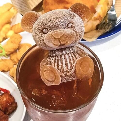 Ice Cube Maker Little bear dogShape Tray Ice Cream Tool Whiskey Wine Cocktail Ice Cube форма для льда силиконовые формы формы