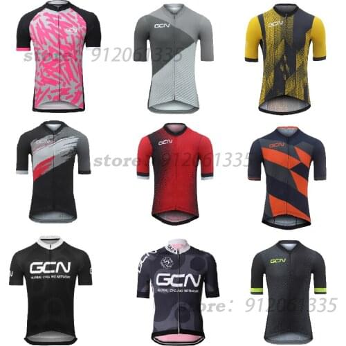 9 Style Mens Short Sleeve GCN Cycling Jersey Summer Cycling Top Bike Clothes Ciclismo Road Wear