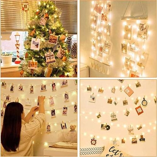 Photo Clip String Lights for Hanging Pictures Photo String Lights with Clips Battery Operated
