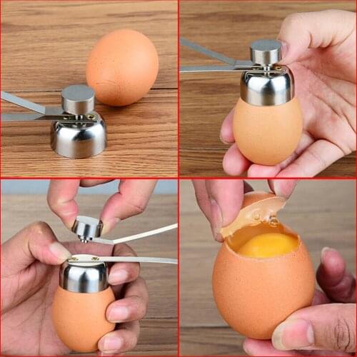 Stainless Steel Egg Opene Creative Egg Scissors Shell Cutter Knocker Egg Cracker Separator Egg Opener Kitchen Tools 1Pc
