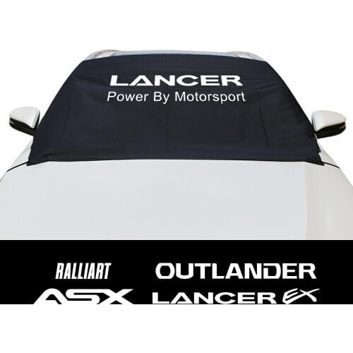 For Mitsubishi ASX Lancer EX Outlander Ralliart Car Front Window Windshield Snow Ice Block Sun Shade Covers Auto Accessories