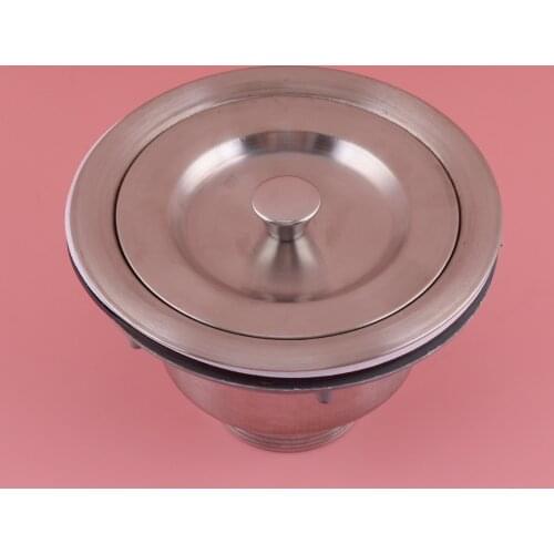 Stainless Steel Kitchen Sink Drain Strainer With Removable Deep Waste Basket And Lid