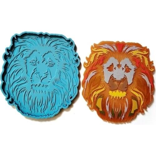 Lion Head Tray Epoxy Resin Mold Decoration Casting Silicone Mould DIY Craft Tool T21F