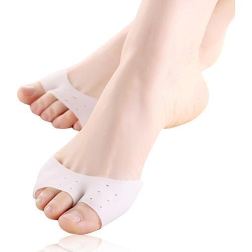 1 Pair Multifunctional Silicone Hallux Valgus Correction Toe Separators Tiptoe Sleeve Forefoot Pad Sock Foot Care Tool