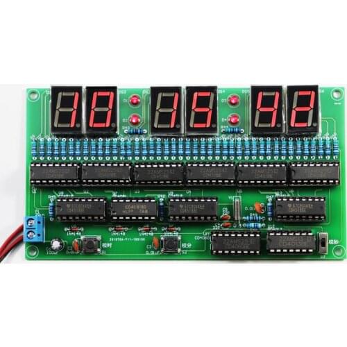 Diy electronic kit set 6 bit digital circuit clock production kit Skill contest training materials