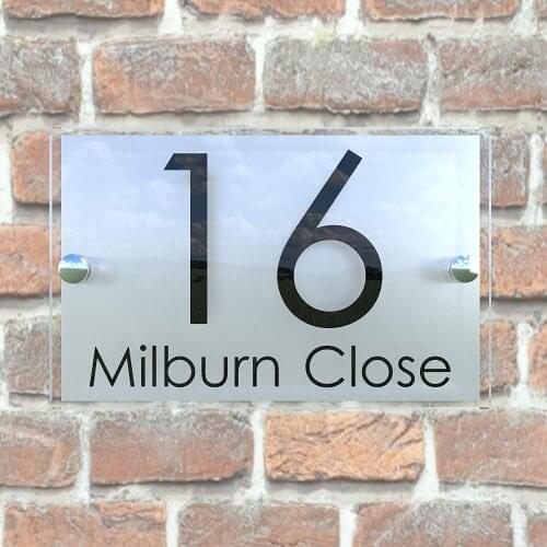 House number Modern Perspex Steel Aluminium Perspex Acrylic House Number Wall Plaque Sign Door sign