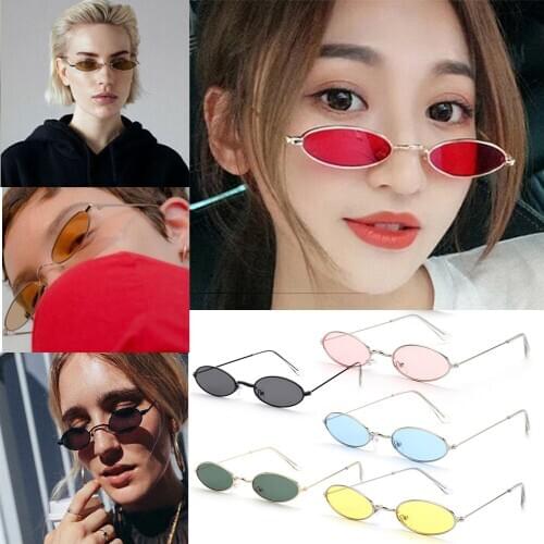 Retro Small Oval Sunglasses Vintage Shades Sun Glasses for Men Women Eyeglasses