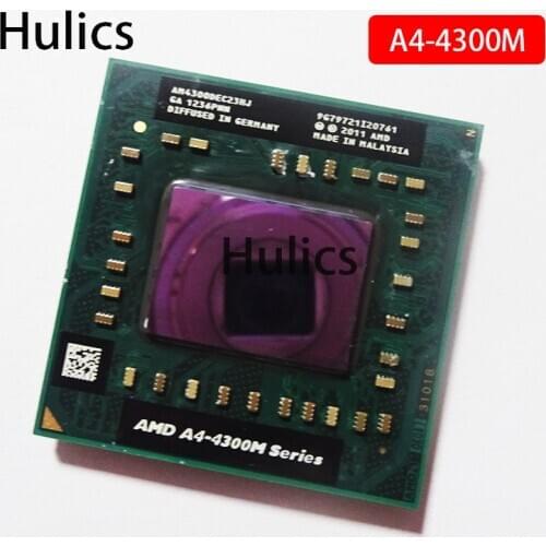 Hulics Original AMD Laptop Notebook CPU processor A4-4300M 2.5Ghz Socket FS1 A4 4300M AM4300DEC23H