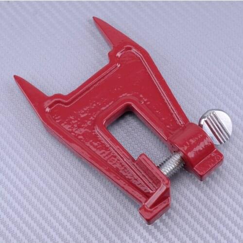 Stump Vise Chainsaw Sawing Chain Sharpening Filing Tool Bar Clamp Professional Red Metal Fit for Chainsaw
