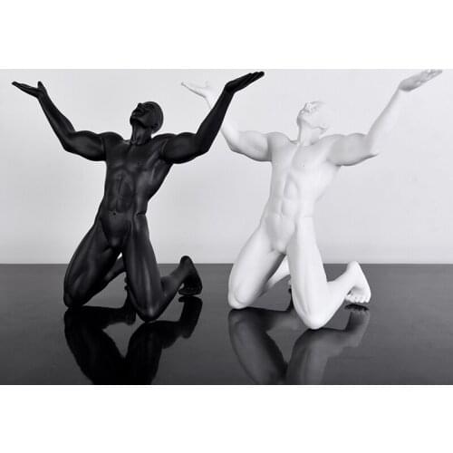 SIMPLE MODERN GYM SPORTS HALL ATHLETES CHARACTER RESIN DECORATION HOME LIVINGROOM FURNISHING CRAFTS OFFICE FIGURINES ORNAMENTS