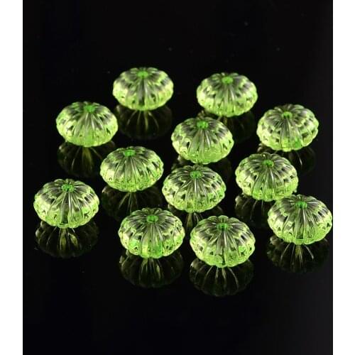 About 620pcs/500g Transparent Acrylic Pumpkin Beads for Halloween making Decor Accessories 14x9.4x2mm