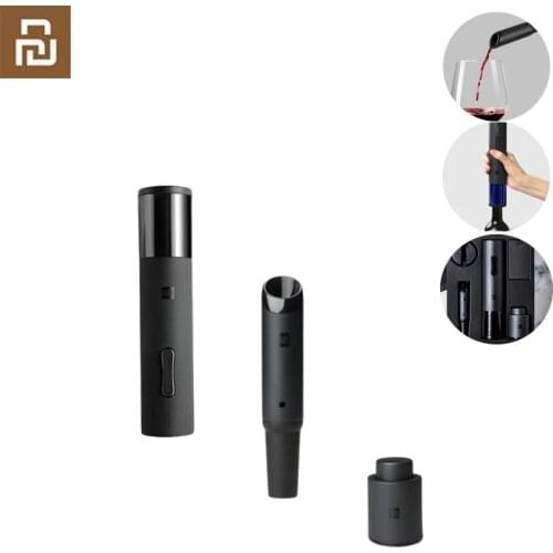 Youpin Electric Wine Opener Household Corkscrew Automatic Bottle Opener Decanter Sober Up Wine Stopper Set Four In One Gift Box