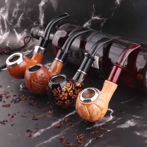 Resin pipe removable cleaning resin filter cigarette TOBACCO holder wooden pipe and cigarette accessories