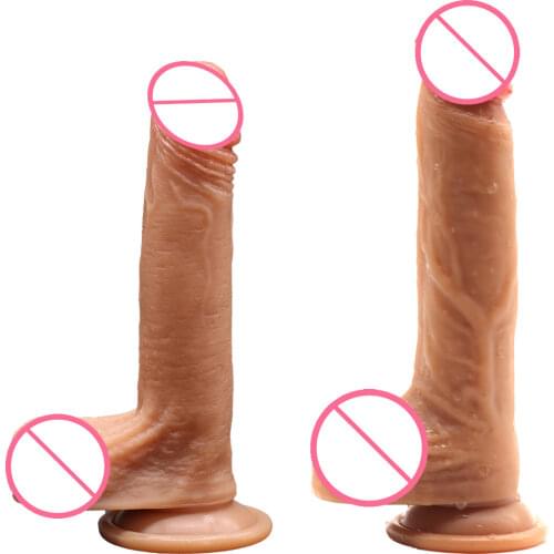 Super big dildo with Suction Cup Realistic Soft Slicone Dildo Male Artificial Penis Dick Masturbator Adult Sex Toys for women