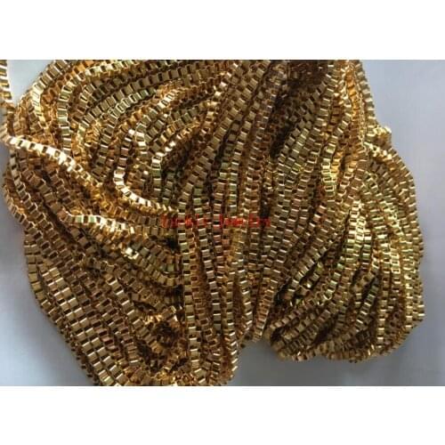 On sale in bulk 5 meter/Lot Stainless Steel 2.4mm Square Box - chain jewelry finding /Marking DIY Jewelry