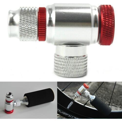 Bicycle Mini Air Pump Head CO2 Gas Tank Adapter Tyre Pump Portable Inflator Accessories For Presta/Schrader Valve