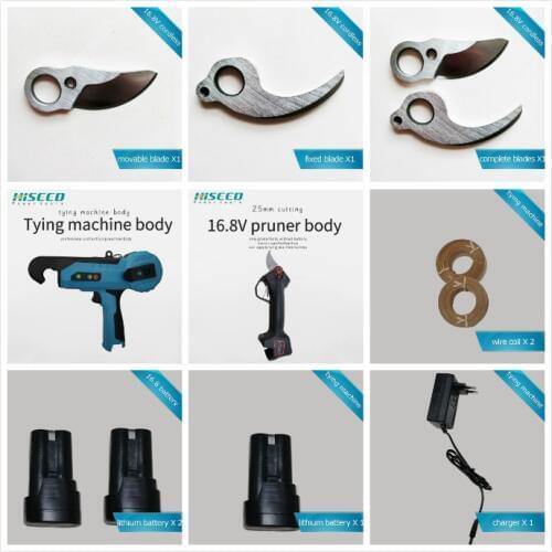 Spare parts of 16.8 V cordless electric pruning shear , battery, blades, charger