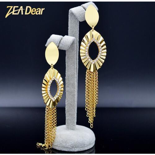 ZEA Dear Jewelry Hot Selling Tassel Earrings Long Drop Earrings For Women Dangle Earrings Heart Earrings For Party Jewelry Gift