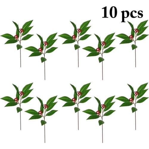 10PCS Fake Berry Stem Artificial Flower Creative Berry For Chrismas Wedding Home Decor DIY wreath Scrapbooking Craft Flowers