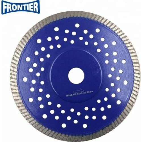 180mm 7inch Hot Press cooling holes Granite diamond saw blade with reinforced center