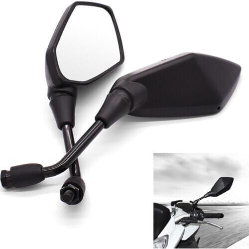 2Pcs/Pair Motorcycle Mirror Carbon Fiber White Glass Rearview Mirrors For YAMAHA tdm 900 850 mt125 mt03 mt01 mt 125 03 01 xt660