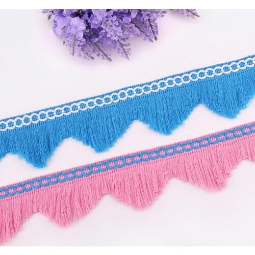 2yards 5cm Tassel Webbing Ribbon Fringe Lace Trim Ribbon Home Curtains Collar DIY Decoration Handmade Sewing Crafts Accessories
