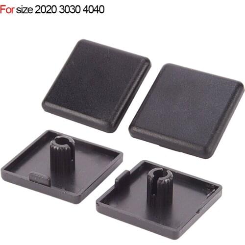 4/10/20pcs 2020 3030 4040 Black Plastic ABS Accessories End Cap Cover for Aluminum Profilfe Extrusion