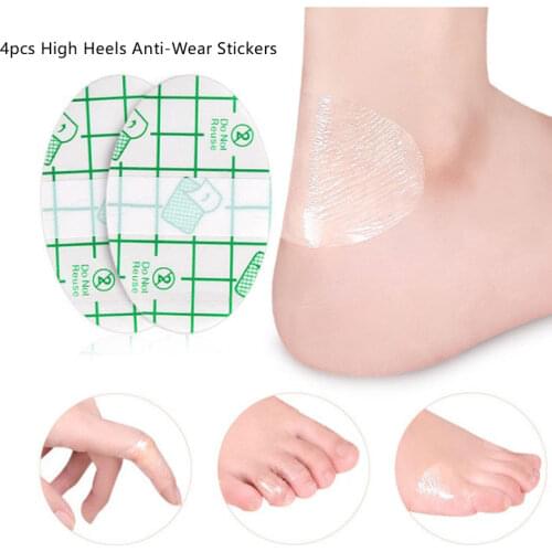 4Pcs Blister Plaster Adhesive Hydrocolloid Gel Blister Plaster Anti-wearing Heel Sticker Pedicure Patch Foot Care Tools