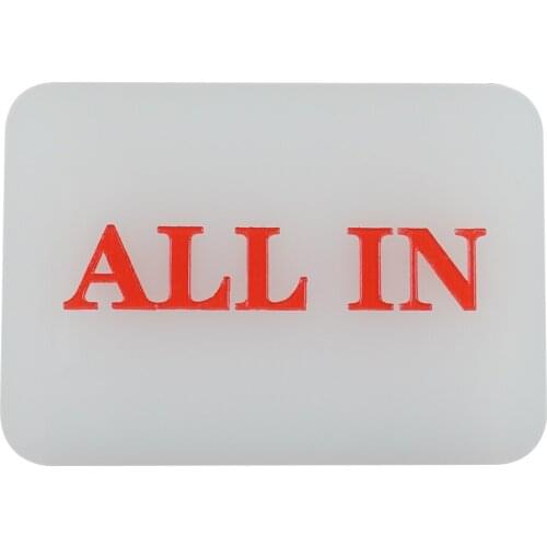 Poker Cards Club Accessories Texas Hold'em Casino Square Acrylic Clear Dealer Guard All in White Button Pressing