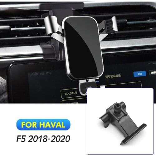 Car Mobile Phone Holder Air Vent GPS Mounts Stand Gravity Navigation Bracket Outlet Clip For Haval F5 2018 2019 2020 Accessories